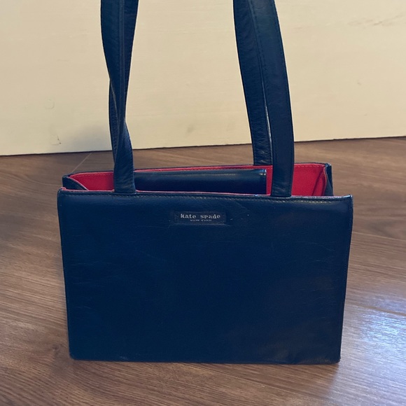Vintage Kate Spade ♠️ black leather handbag - Picture 2 of 13